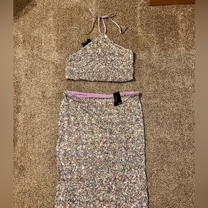 Size 16 Eloquii sequin two piece outfit
